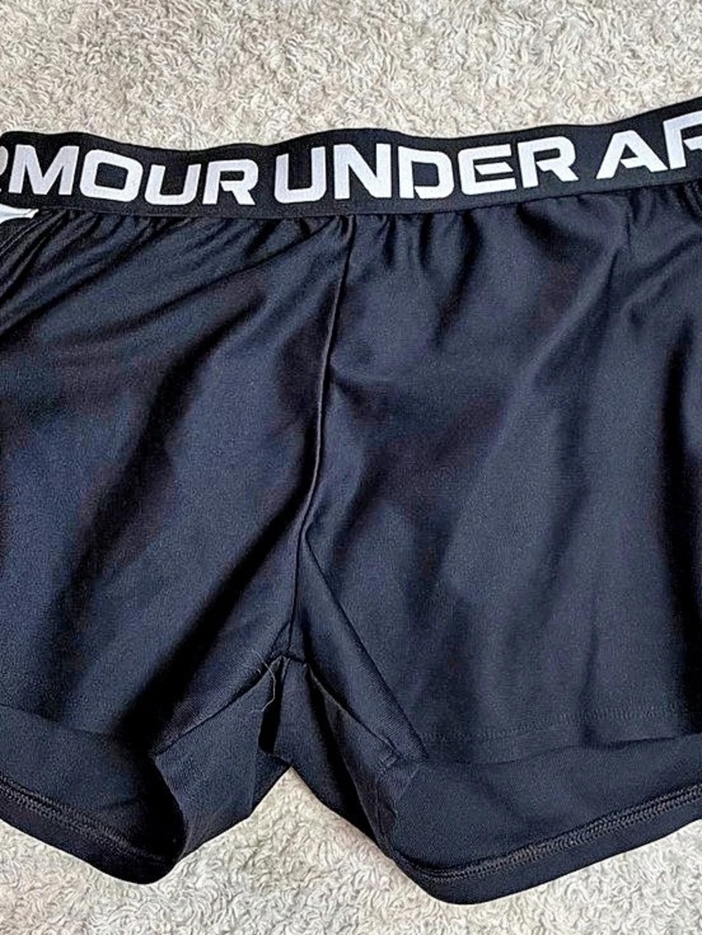 Under Armour UA Play Up Shorts 3.0 Athletic Shorts Black & White Medium